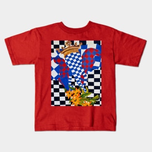 checkered elephant Kids T-Shirt